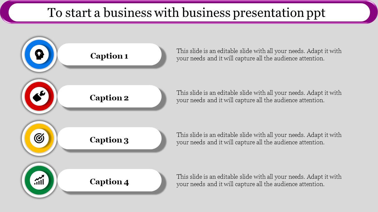 Four Node Business Presentation PPT Designs